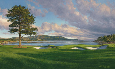 18th Hole, Pebble Beach (12 X 20) Linda Hartough