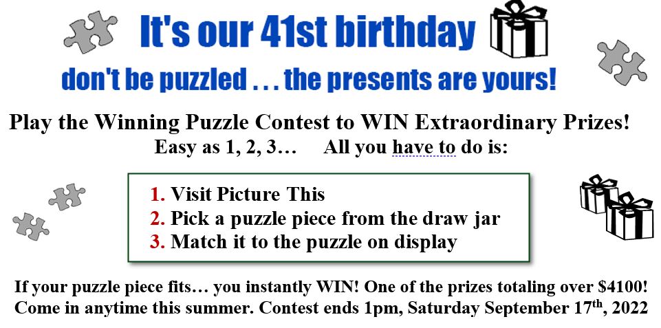 41st birthday Puzzle Contest-3 steps 41st birthday Puzzle Contest-3 steps