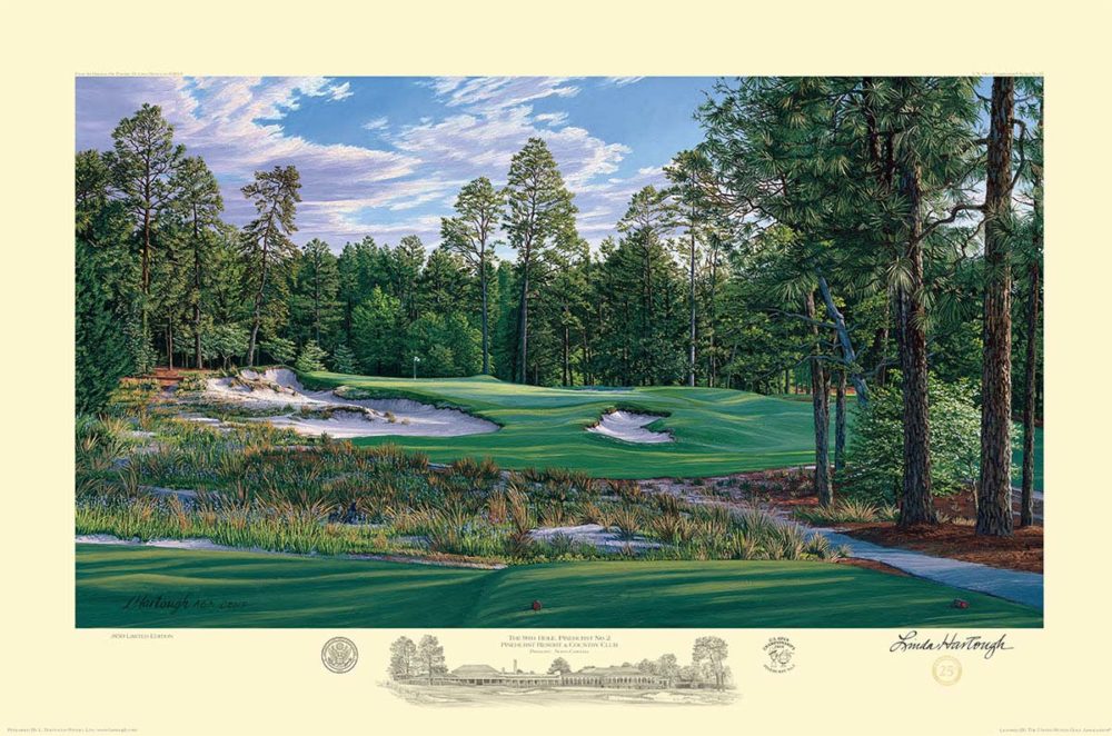 9th Hole, Pinehurst No. 2 – 2014 U.S. Open Championship and U.S. Open Women’s Championship (Paper) - Linda Hartough