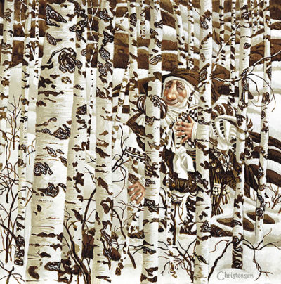 A Christensen Character Cleverly Camouflaged in a Doolittle Landscape - James Christensen