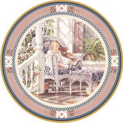 A Moments Rest Collector Plate Trisha Romance