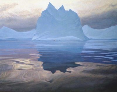 Antarctic Evening - Humpback Whales - Robert Bateman