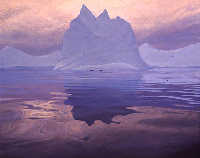 Antarctic Evening - Humpback Whales - Robert Bateman