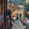 Bellagio Street Scene Charles White - 14 X 11