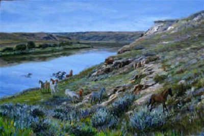 Crossing The South Saskatchewan Karoll Dalyce Brinton