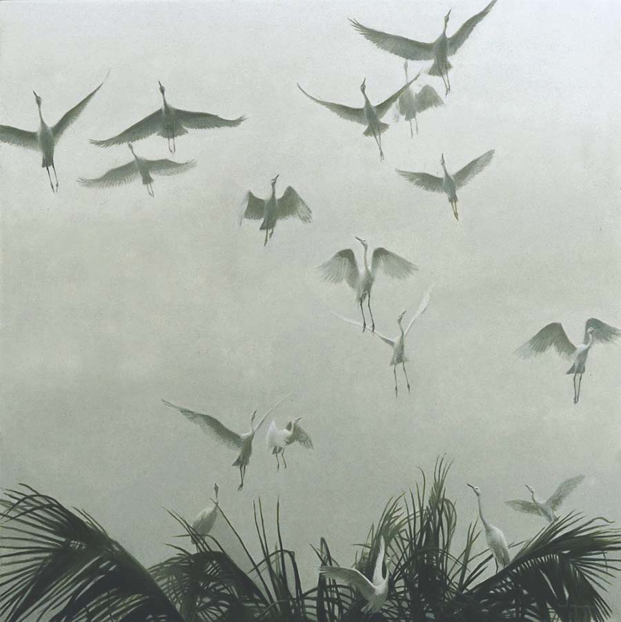 Egrets of the Sacred Grove - Robert Bateman