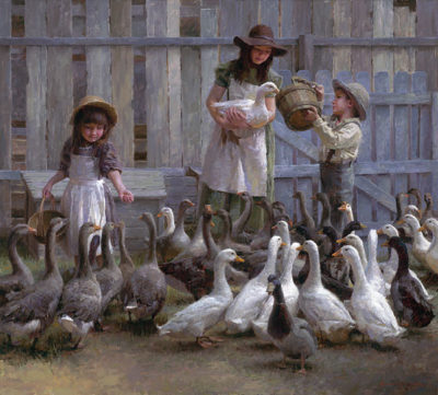 Feeding The Geese Morgan Weistling