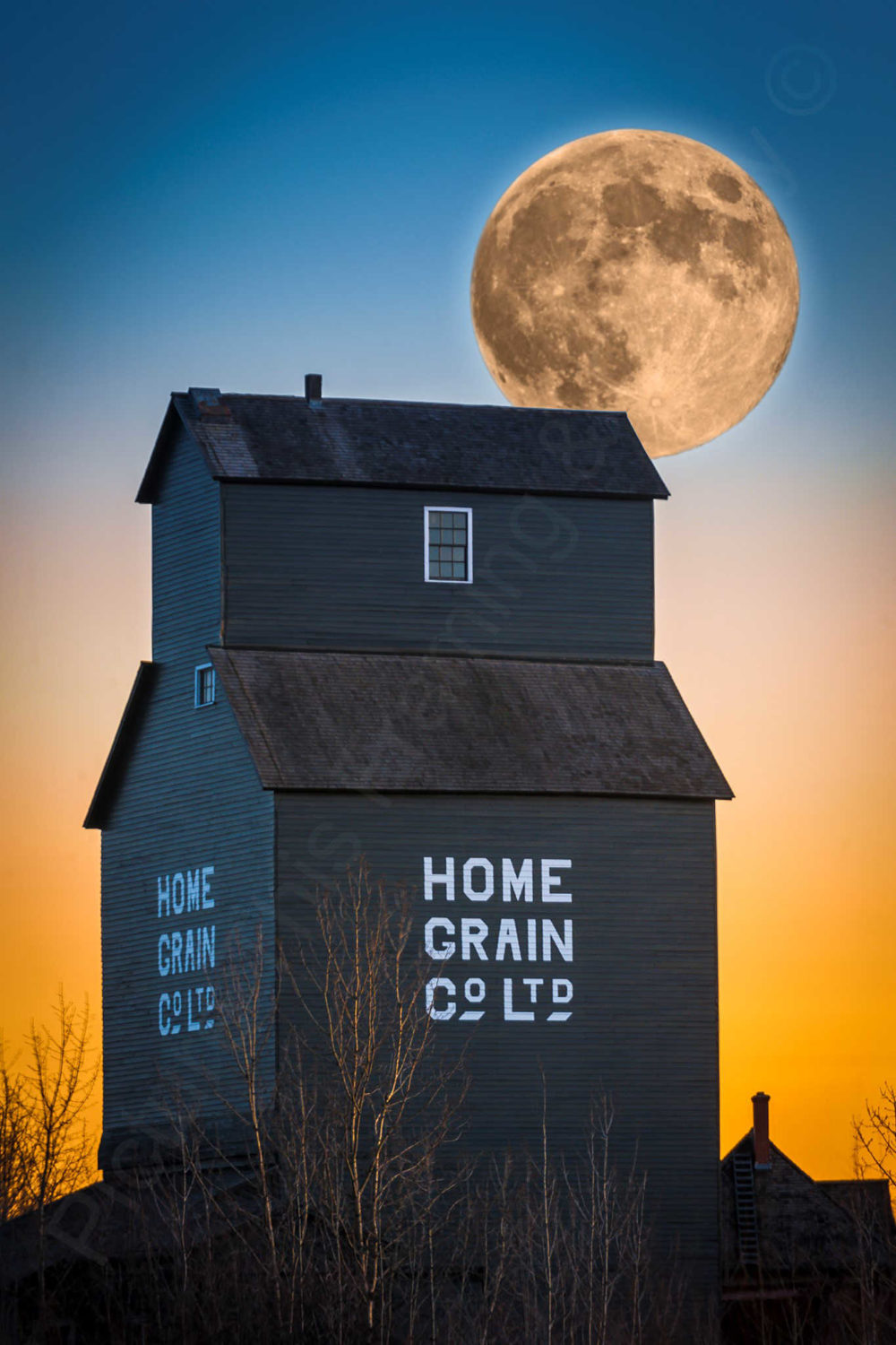 Grain Elevator Supermoon Rocco Macri