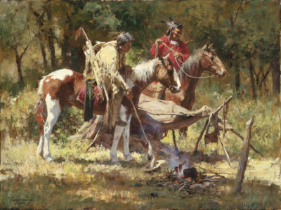 Hasty Retreat - Howard Terpning