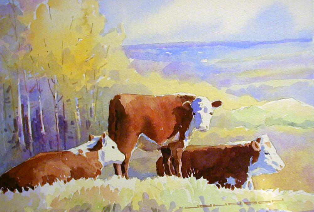 Herefords On Banks Of Peace River Gregg Johnson