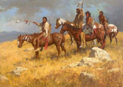 Horsebacks on the Far Ridge - Howard Terpning