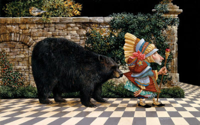 Lawrence Pretended Not To Notice That A Bear Had Become Attached To His Coattail James Christensen