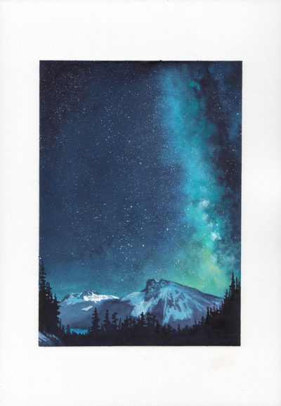 Milky Way Over Burgess Mt and Emerald Lake - Charity Dakin