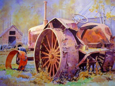 Old Tractor On Breadvers Farm Dapp Alberta Gregg Johnson