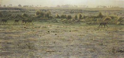 Peaceable Kingdom - Lechwe & Lioness - Robert Bateman