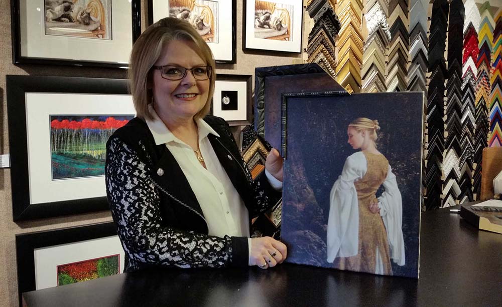 Picture Framing - Carol at Table Picture Framing - Carol at Table