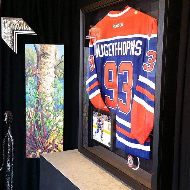 Picture Framing Example - Nugent-Hopkins Hockey Edmonton Oilers Jersey