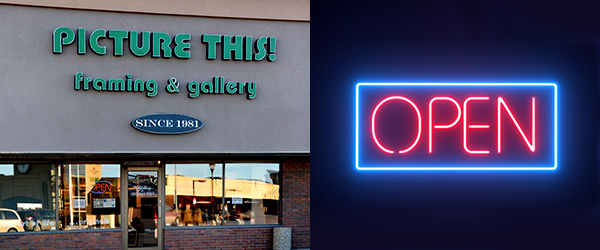 Picture This Gallery - Open Neon Sign