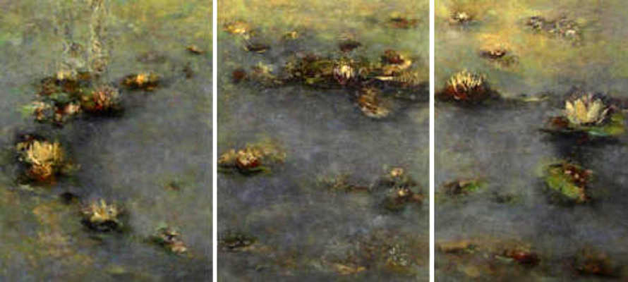 Pond Surface Triptych 1 Fiona Hoop