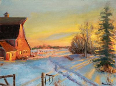 Red Barn Sunrise - Michelle Murray