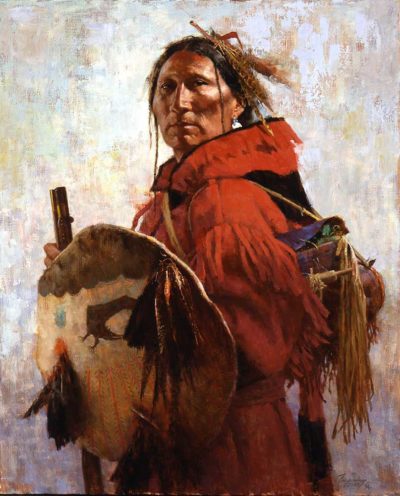 Red Blanket Coat - Howard Terpning