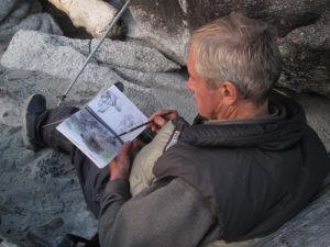 Robert Bateman Sketching