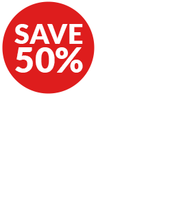 Save 50% and Palm Tree - Picture Tune-Up Graphic Save 50% and Palm Tree - Picture Tune-Up Graphic