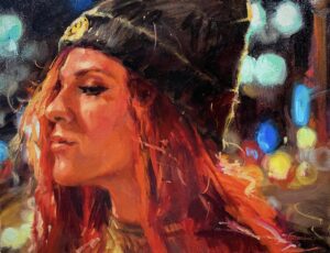 Scarlet Winter 14x18 oil