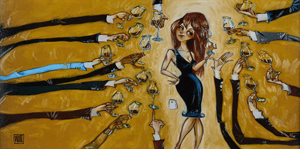 Girl Drinking wine