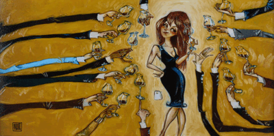 Girl Drinking wine