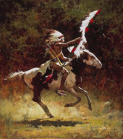 Sioux Flag Carrier - Howard Terpning