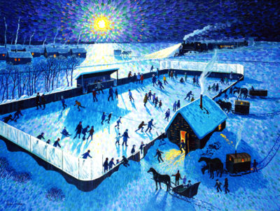 Skating Rink by Moonlight - Bill Brownridge