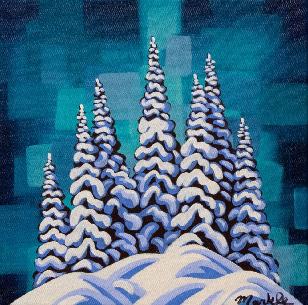 snow covered trees