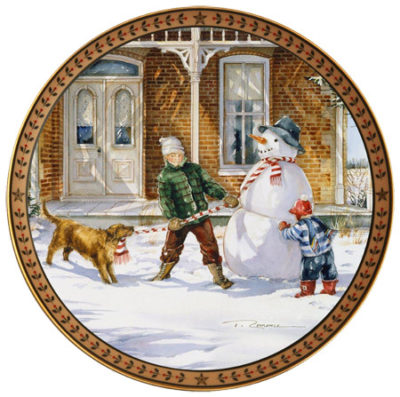 Snowman Collector Plate Trisha Romance