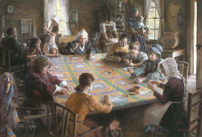 The Quilting Bee, 19th Century Americana Morgan Weistling