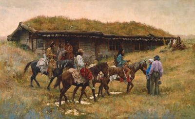 Trading Post at Chadron Creek - Howard Terpning