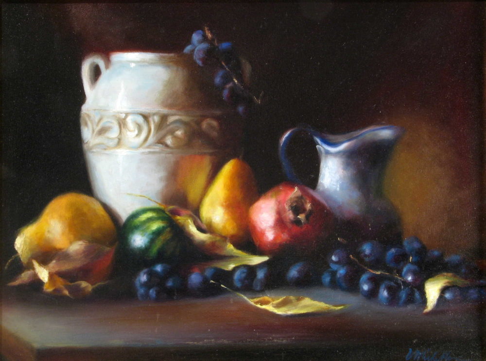 Vase With Autumn Fruit Michelle Murray