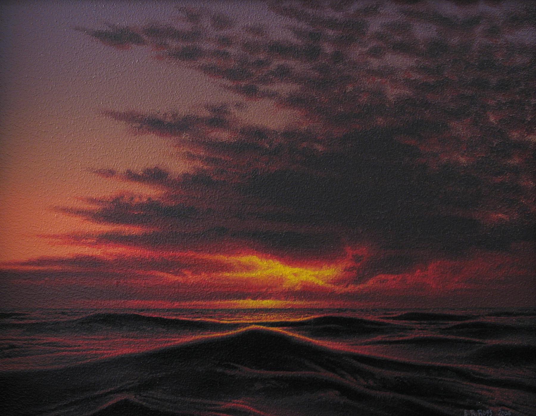 Waves and Sunset - Robert Ross
