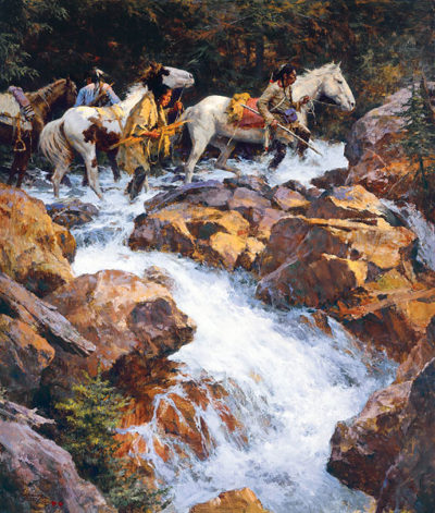 White Water Passage Howard Terpning.