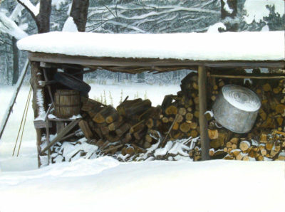 Woodshed In Winter Robert Bateman