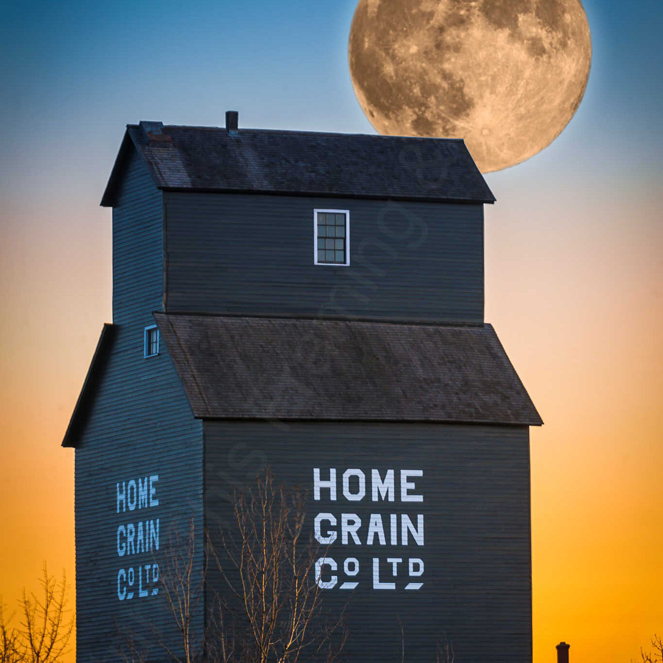 Grain Elevator Supermoon Rocco Macri